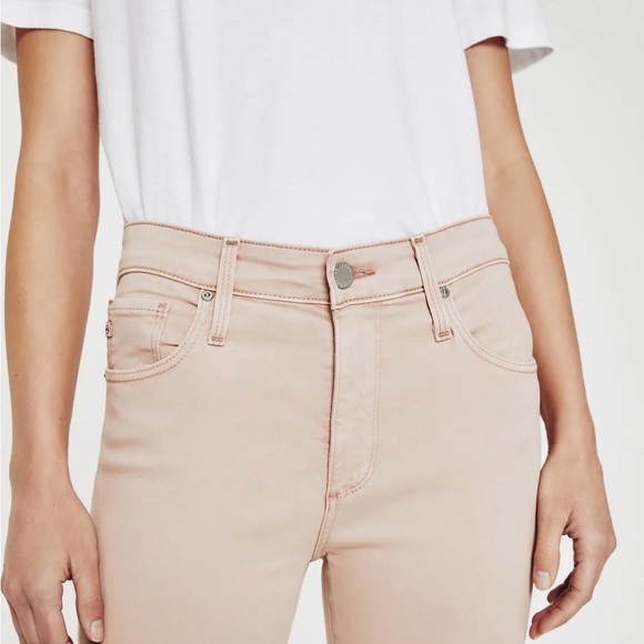 AG Adriano Goldschmied Women's Farrah Jeans in Sulfur Infinite Mauve - Picture 3 of 5